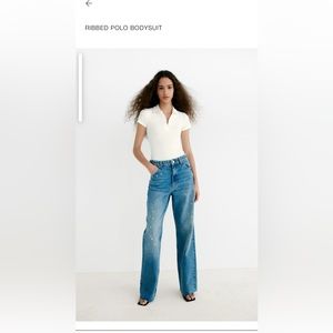 Zara rubbed polo bodysuit
